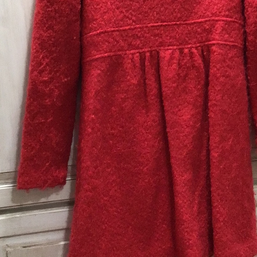 Beth Bowley Scarlet Textured Wool Mohair Silk Lined Peacoat Jacket $358 retail - Picture 9 of 11